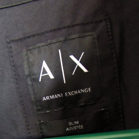 $100 Armani Exchange Men Shirt, Cotton, Black, Small, Button Down - Picture 3 of 6